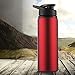 Altsuceser Sports Water Bottle - 24 Oz, Stainless Steel Metal Water Bottle for Men, Women & Kids, Leak Proof Sports Water Flask Travel Sports Fitness Drinking Bottle Red 700ML