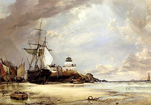 Peinture murale la jetée St. Ives William Cooke | Habiller un grand mur de salon