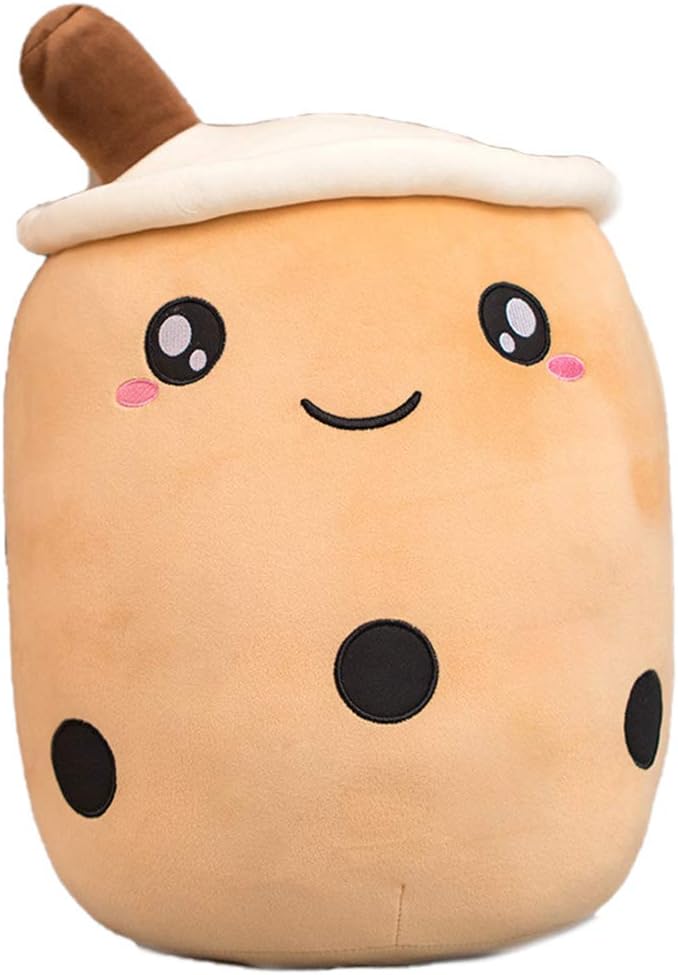 Boba Plushie Kawaii Stuffed Toy, 24cm/9.4inch Cute Soft Design Bubble Tea Plush Toys for Boba Lovers