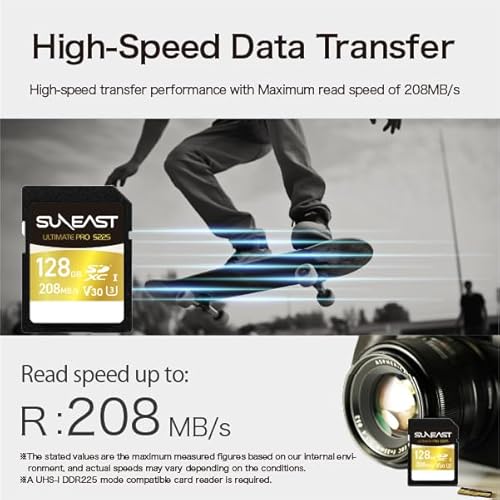 SUNEAST アルティメイトプロ SDXC UHS-Ⅰ V30 Card S225 GOLD series 128GB の商品画像 1