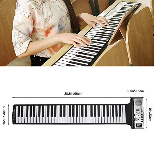 Lujex 03CH-EDMUC04_A Keyboard Piano 61 Keys Roll Up Piano Portable Rechargeable Electronic Hand Roll Piano thumb #2