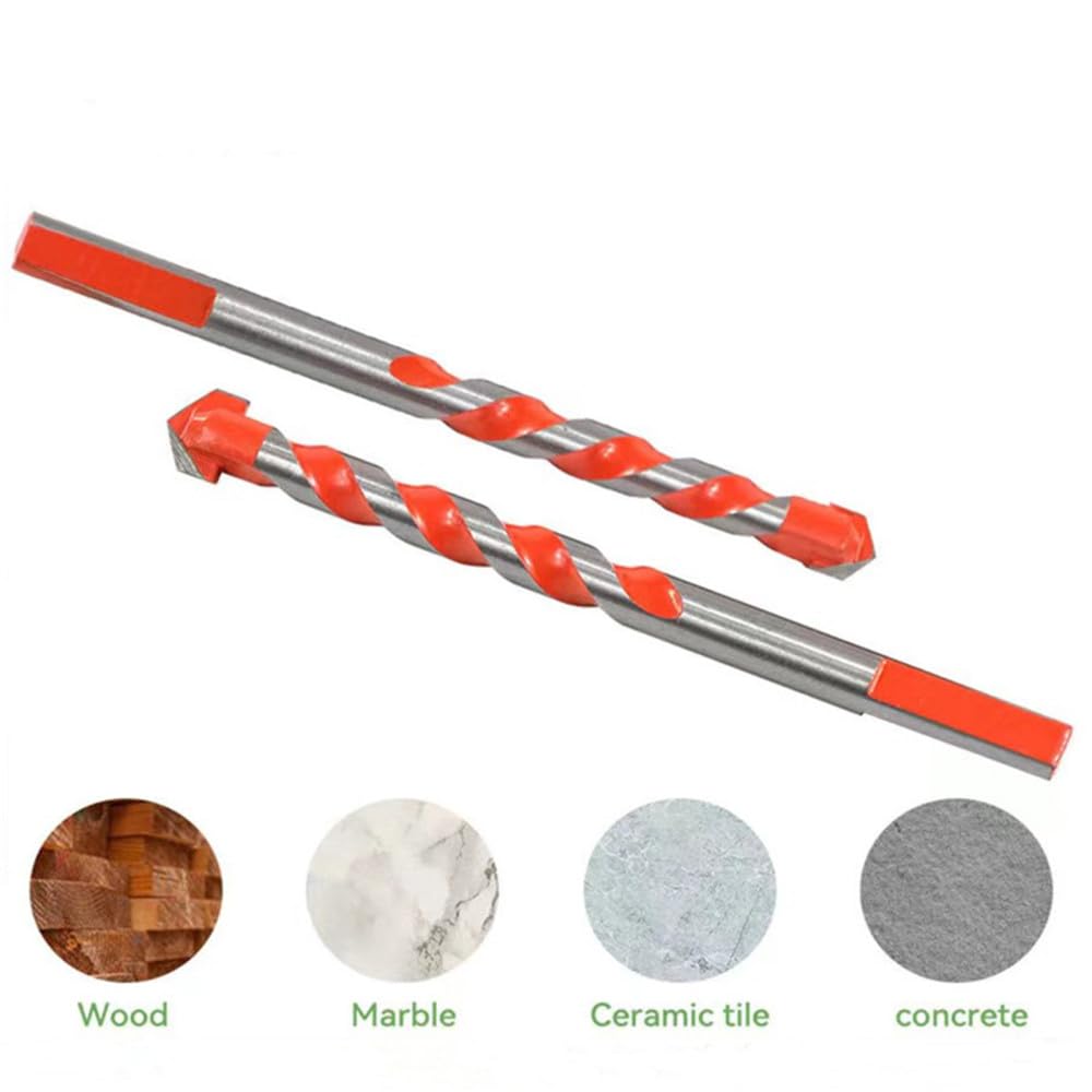 6-12mm Triangolo filettato in acciaio al tungsteno per piastrelle da parete Punta per calcestruzzo Marmo domestico Overlord Trapano elettrico a mano diamantato, 10mm 5 pezzi