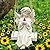 Kssiaz Angel Garden Statue,Fairy Solar Garden Decor with Warm Light,Waterproof Angel Statue with Swing & Holding Bird,Outdoor Garden Decor for Lawn Yard Patio Windowsill Garden Gifts, Apricot