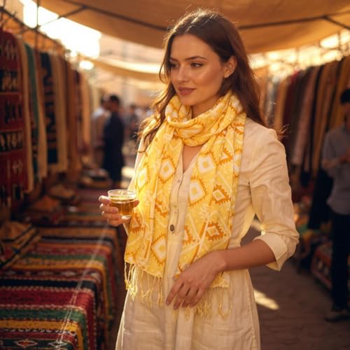 Image of Modest & Stylish Easy-to-Wear Scarf Lightweight, Soft & Comfortable, Women and Girls Rayon Viscose Scarfs Stoles, Face Cover for Women I Sun Protection