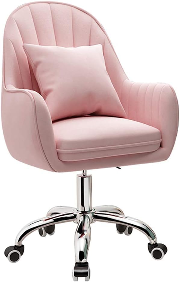 RKJDMSWJ Sillas de Escritorio Silla de Oficina/Silla de Escritorio, Silla de computadora con apoyabrazos y Patas de Acero Silla giratoria ergonómica Silla de Trabajo de Altura Ajustable para el hogar