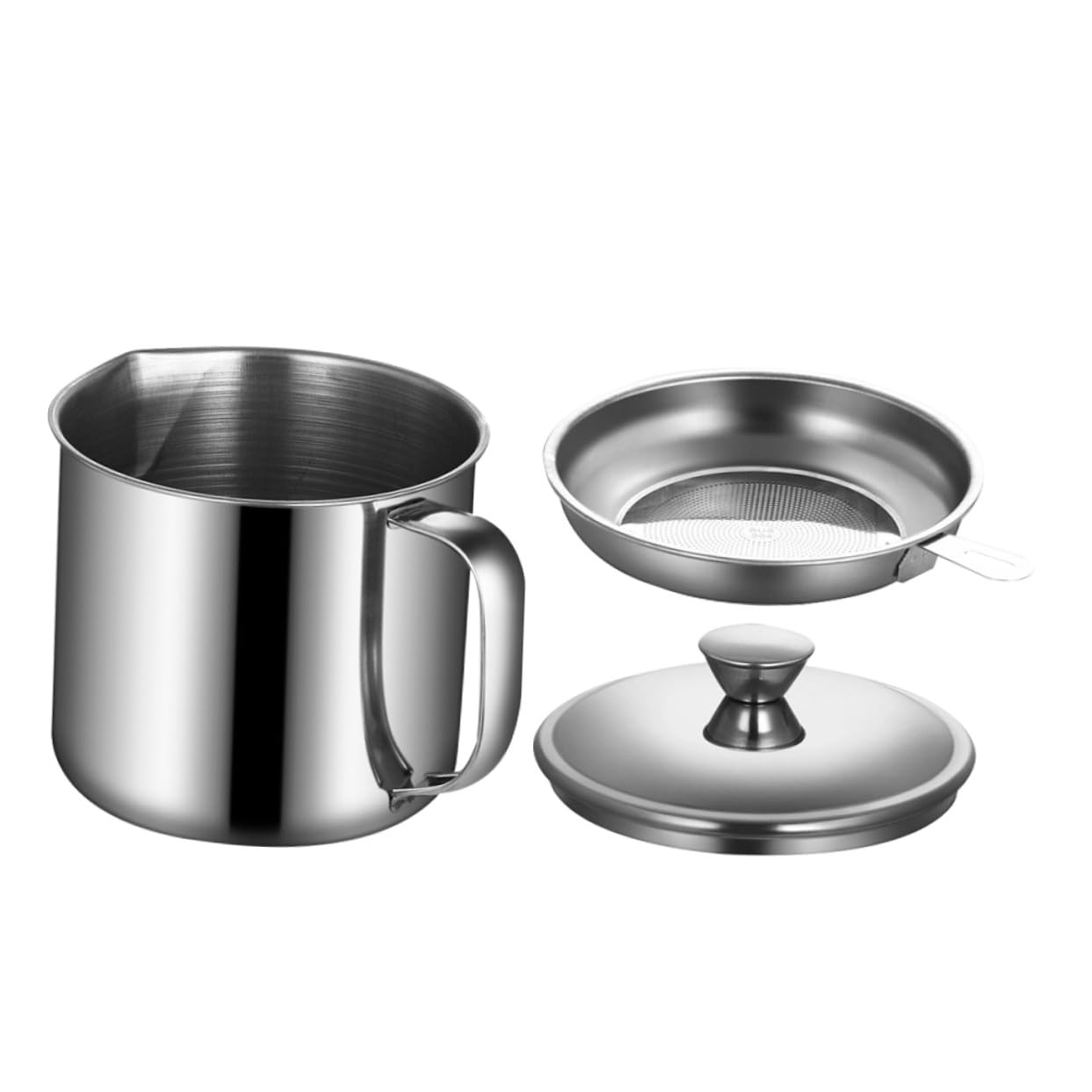 CVHfhjTG oil dispenser, Handle for Cooking Oil Filtering and Grease Separation Practical Kitchen Container for Recycling