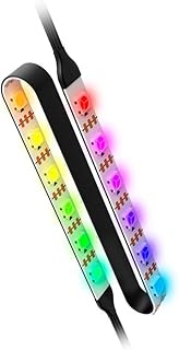 Nox Hummer Stripe -NXHUMMERSARGB- Tira modulos LED triples, instalación magnética y adhesiva, iluminación ARGB, 3 pin, color negro