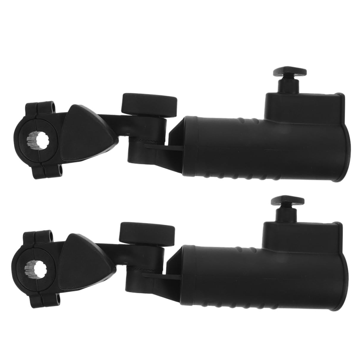 Toyvian Soporte para Paraguas de Golf Ajustable 2 Piezas Negro Abs