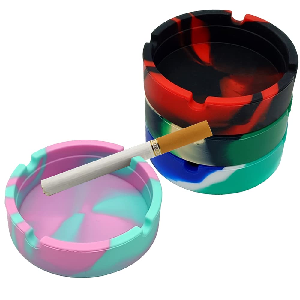 Posacenere In Silicone Morbido Resistente Al Calore, 3 Pezzi, Diametro 8,3 Cm, Per Interni Ed Esterni, Casa E Ufficio - 3