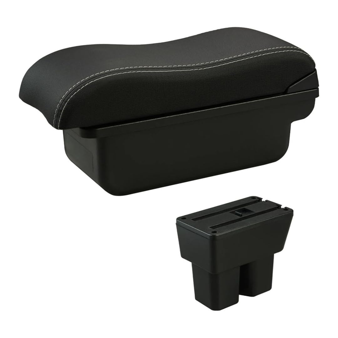 Toiumops Armrest for Suzuki Jimny 2019-2024, Car Armrest Box Center Console Store box(A3 White Line No USB)