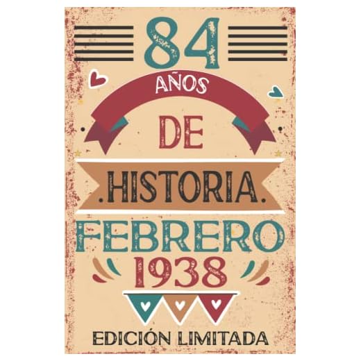 84 Años De Historia Febrero 1938: 84 años. Libro de visitas, cuaderno, 110 páginas de felicitaciones, idea de regalo, regalo Para la esposa, novia, mujer, La madre