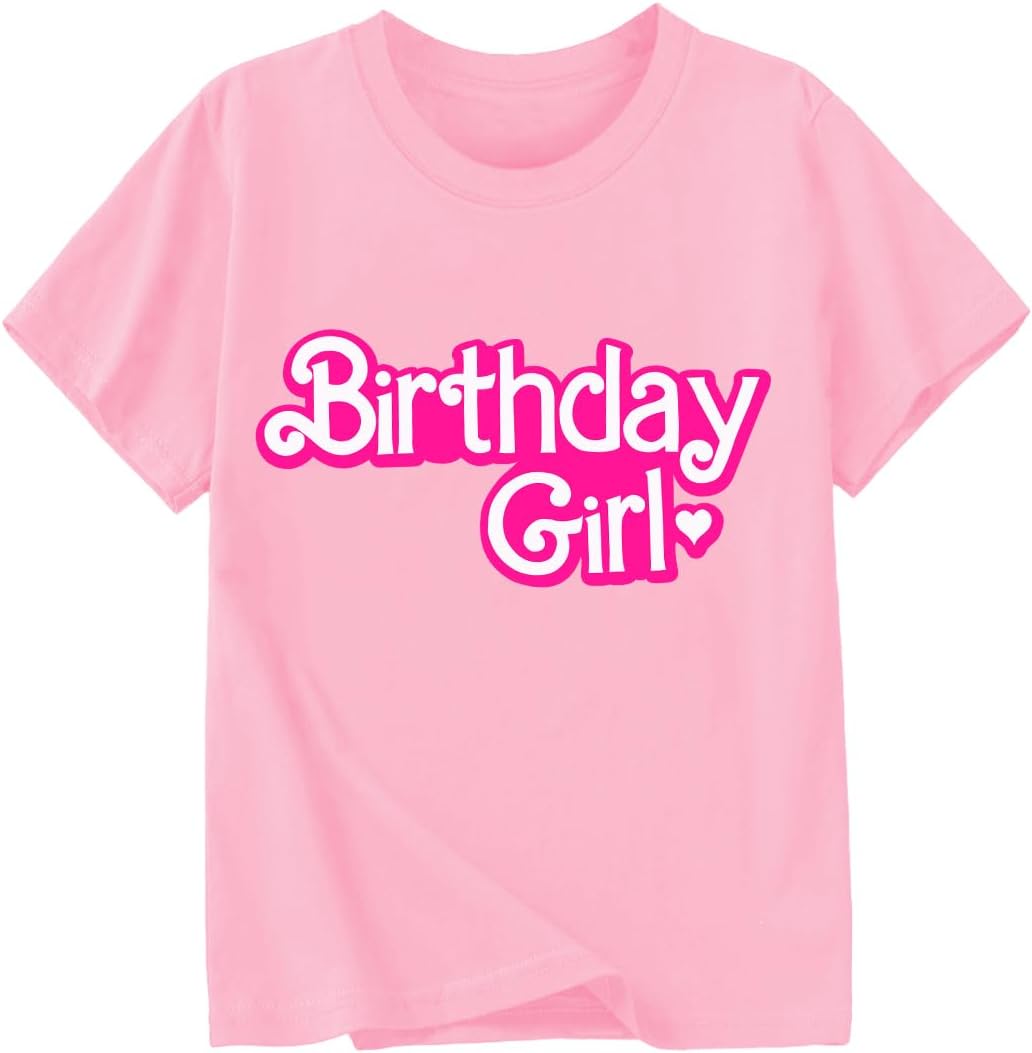 Birthday Girl Shirt 2nd 3rd 4th 5th 6th 7th 8th 9th Girls Birthday Tshirts Cotton Short Sleeve Tees