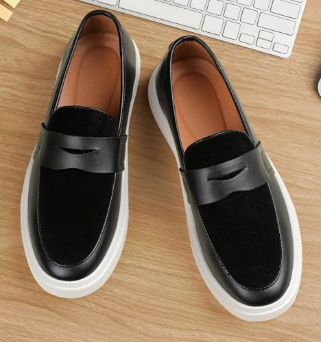 Men's Loafers Casual Dress Slip On Stylish Penny Loafers Fashion Business Prom Wedding Comfortable Walking Shoes for Men4