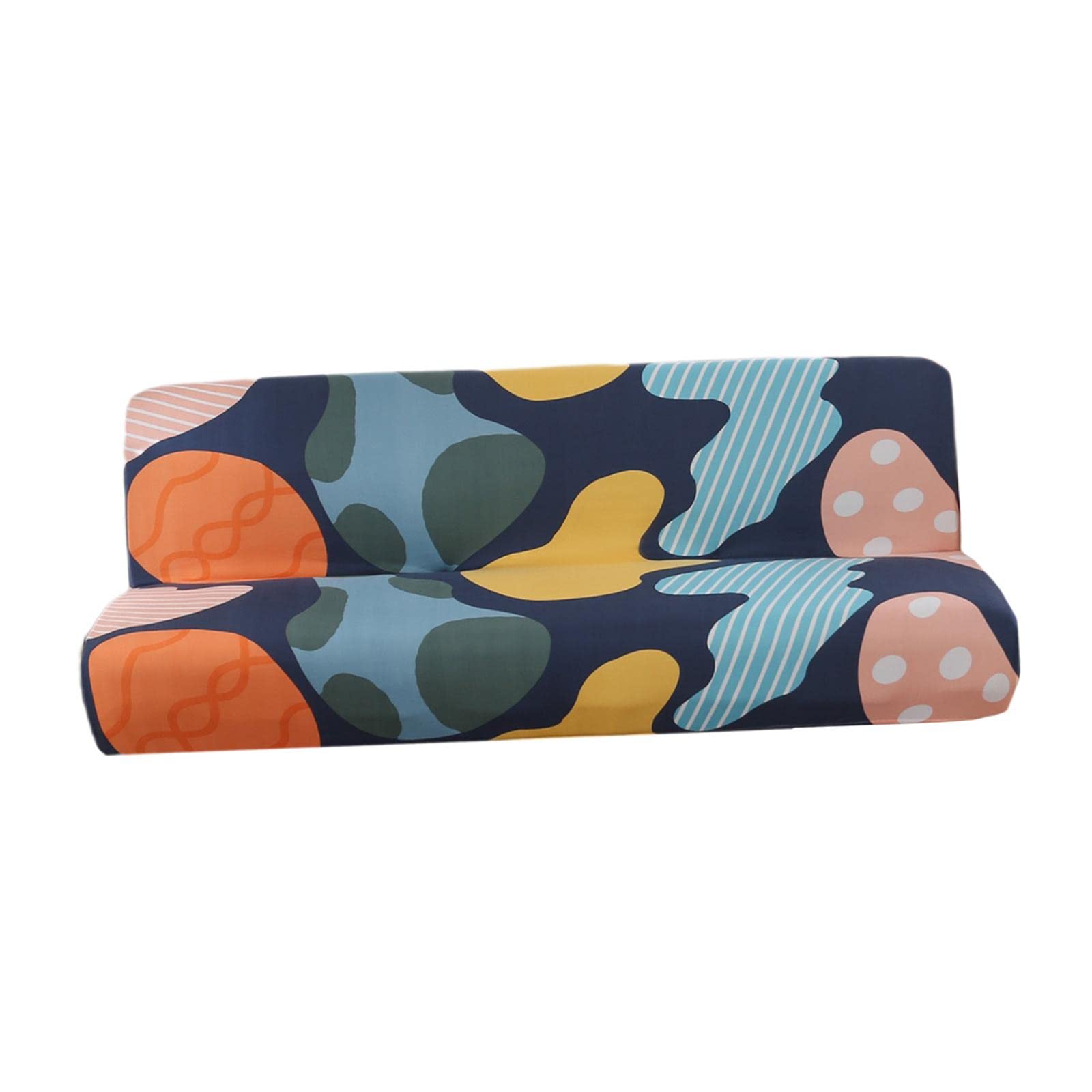 Armless Sofa Cover Furniture Protector Stretch Sofa Slipcover for Bedroom Colorful-image-26