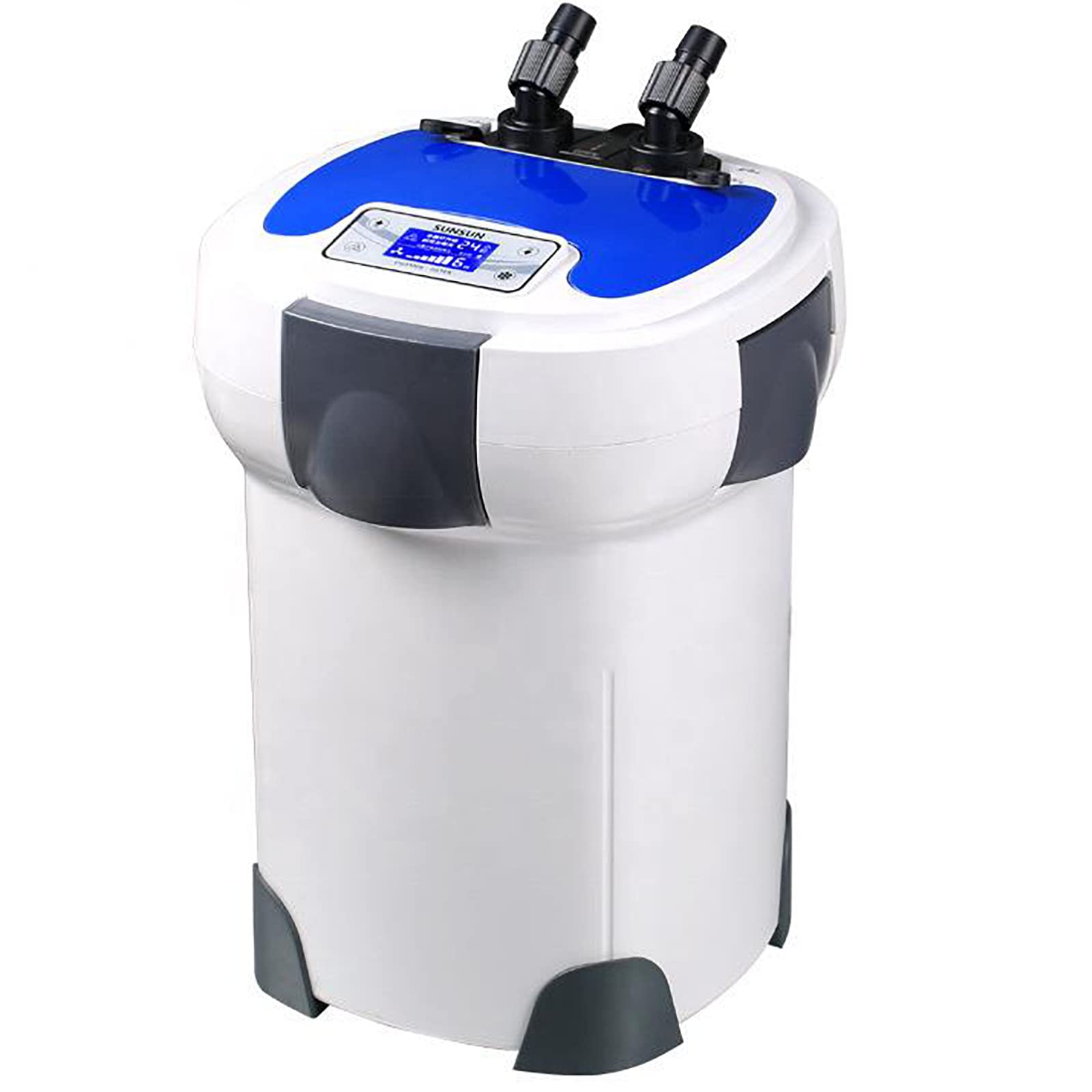 PUFAN Filtro de Recipiente Externo, Filtro de Acuario Externo Ultra silencioso de 7 etapas con tecnología de conversión de frecuencia y lámpara Ultravioleta incorporada, para peceras y acuarios