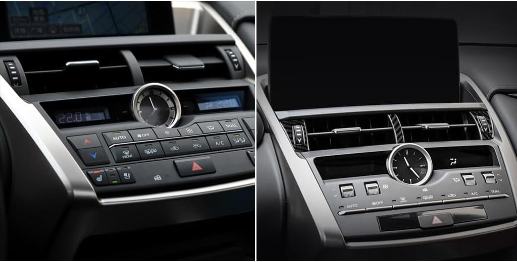 Car Center A/C Air Vent Sticker Center Console Decal Real Carbon Fiber Trim Compatible with Lexus NX 200 300 200t 300h 2015-2021 2016 2017 2018 2019 2020 Interior Accessories Decor Black