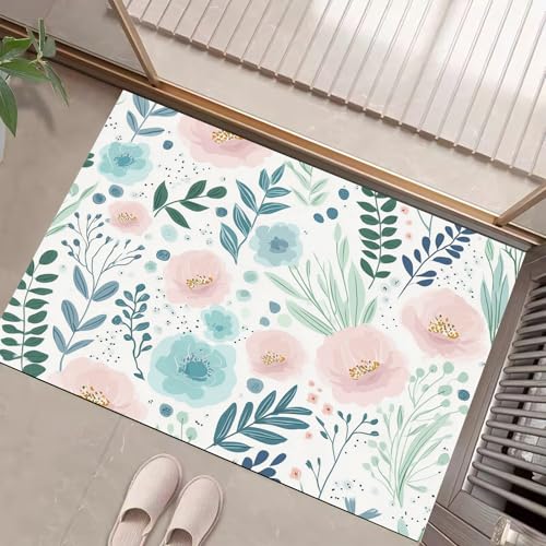 Paillasson d'interieur de qualité supérieure aux graffitis floraux - 4