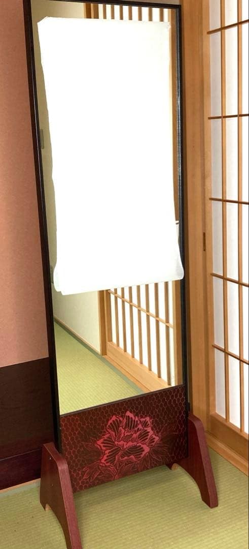 鎌倉彫り　姿見 鎌倉彫り姿見鏡 (cherry) 平塚のミラー/鏡の中古あげます・譲ります