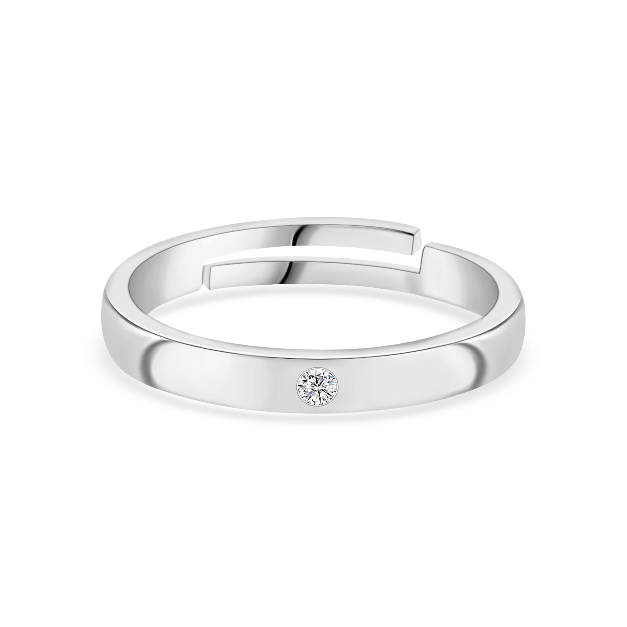 Ornate Jewels 925 Silver American Diamond Solitaire Adjustable Ring for Men and Boys | with Certificate of Authenticity & 925 Stamp | Life-time Warranty* (B0BVQSZXZ3) Amazon Price History, Amazon Price Tracker