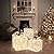 Bstge Christmas Lighted Gift Boxes, Set of 3 Christmas Decorations for Home, Light up Christmas Ornaments, Warm White LED with Bows for Indoor Party Holiday, Christmas Decor(Snow)