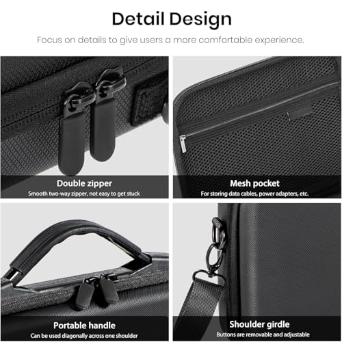 Image of LEQTRONIQ Hard Shell Carrying Case for DJI Osmo Action 6, Shockproof Water-Resistant Travel Storage Bag, Large Capacity Protective Organizer for Camera & Accessories