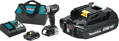 Makita XWT12RB 18V LXT - Kit de llave de impacto de iones de litio subcompacta, sin escobillas, inalámbrico de 38 pulgadas cuadradas (2.0 Ah) con
