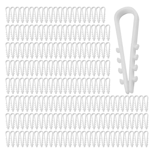 100 passanti per passanti, tasselli per passanti, fascetta per cavi, fascetta per cavi, morsetto per tasselli, in nylon a forma di U da 3 a 13 mm (bianco)