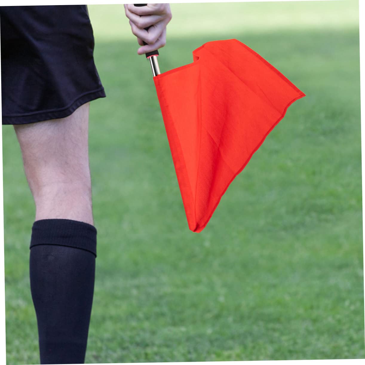 GOOHOCHY 3pcs Match Referee Flags Yellow Red Traffic Signal Flags Waving for Sports Events