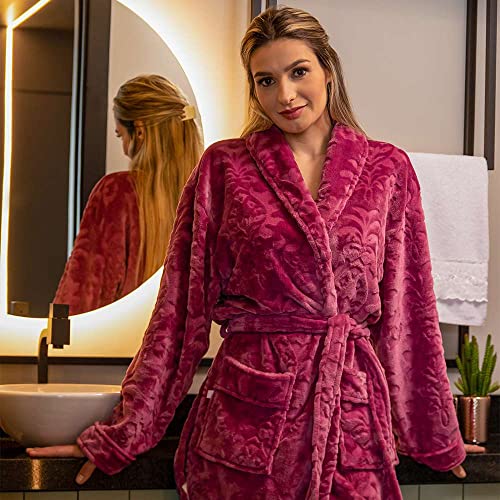 Roupão Flannel Feminino Lady - Appel - Orquidea