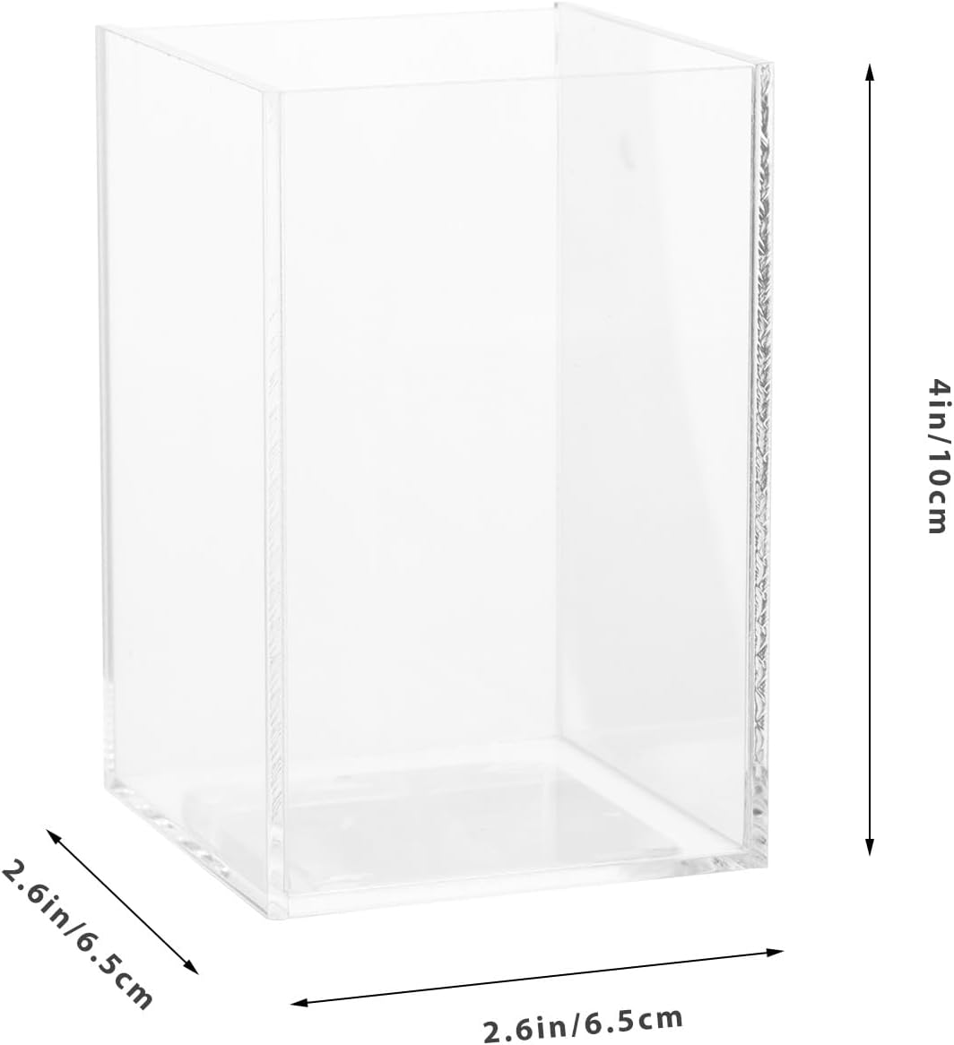 FRCOLOR 5Pcs Acrylic Clear Rectangular Fish Tank Aquarium Decorative Betta Goldfish Small Fish Tank Transparent Tank Vase Fish Accessories for Home Office Outdoor Indoor
