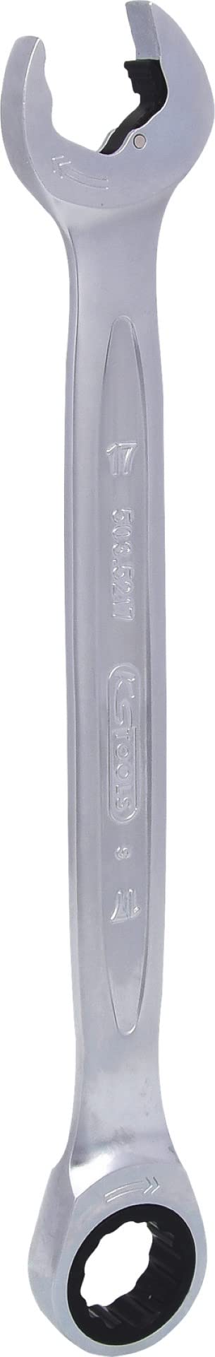 Ks Tools Chrome 503.5217 Ratchetcombination Wrench 17Mm With Ratchet Function On Open Side