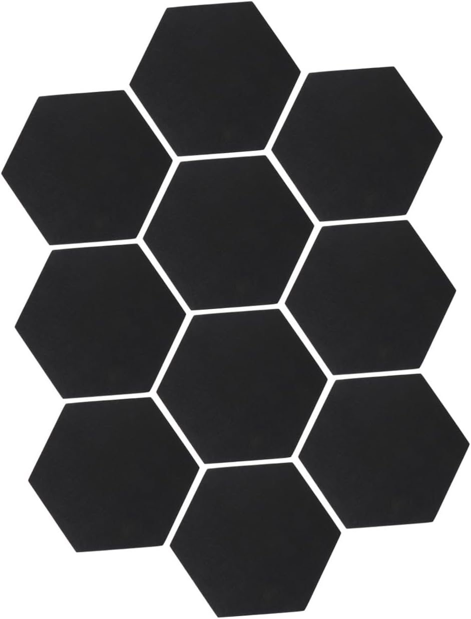 Angoily 10pcs Hexagon Felt Message Board Self-Adhesive Wall Decor Felt Tape Wall Photo Display Board