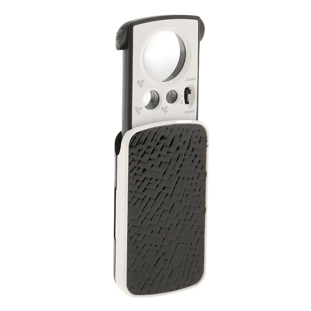 CALANDIS® LED Lighted Slide Out Magnifying Glass 30x 60x 90x Loupe Magnifier Jewelry-image-32