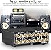 Douk Audio VU3 Dual Analog VU Meter, 2-Way Amplifier Switch, Speaker Selector, Amp Audio Switcher Box with DB Panel Display