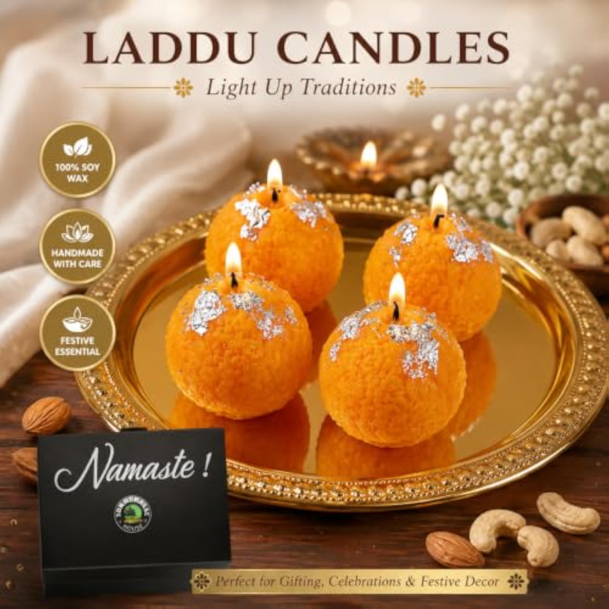 Traditional Ladoo Candles for Festive Gifting
