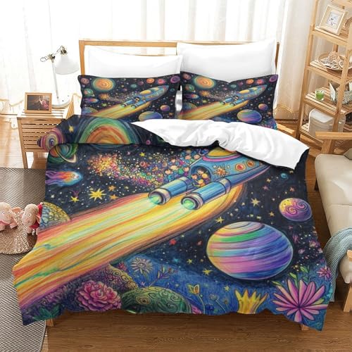 Housse de couette Jésus impression 3D microfibre de qualité supérieure 135x200 - 3