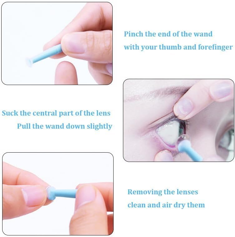 Miniatura 5 de 10 unids herramienta de removedor de lentes de contacto para lentes esclerales RGP removedor de contacto de ojo duro émbolo ventosa insertador de