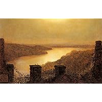 Amazon.co.jp: 20 絵画 1871 年のブージヴァルのセーヌ川の岸辺