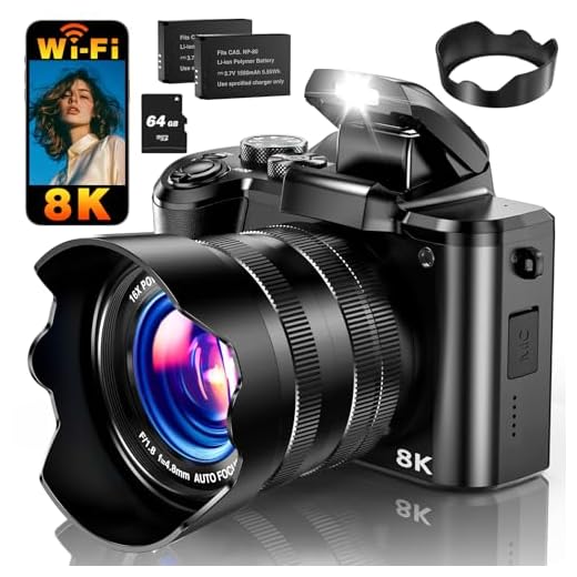 8K Digital Camera with 16X Zoom