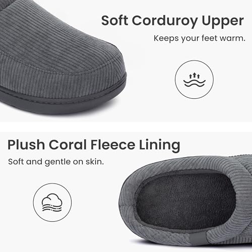 Image of RockDove Men's Ribco Corduroy Slip-On House Slipper