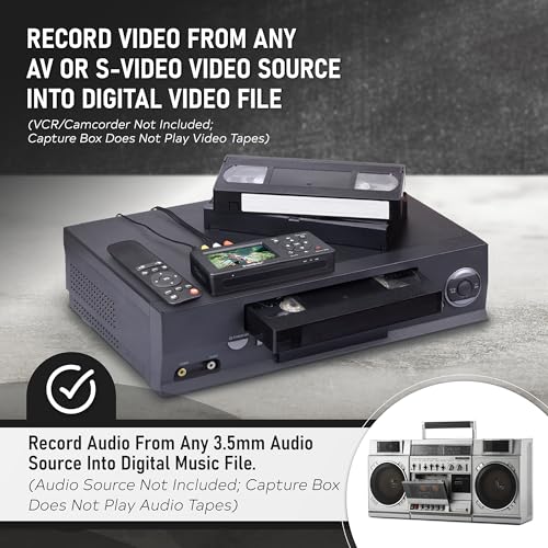 SoundBeast Video Capture Box 2.0 - Record Video & Audio from VCR, VHS, AV, RCA, S-Video, Hi8, Camcorder, DVD, Cassette Tape Players, Stereos, Turntables