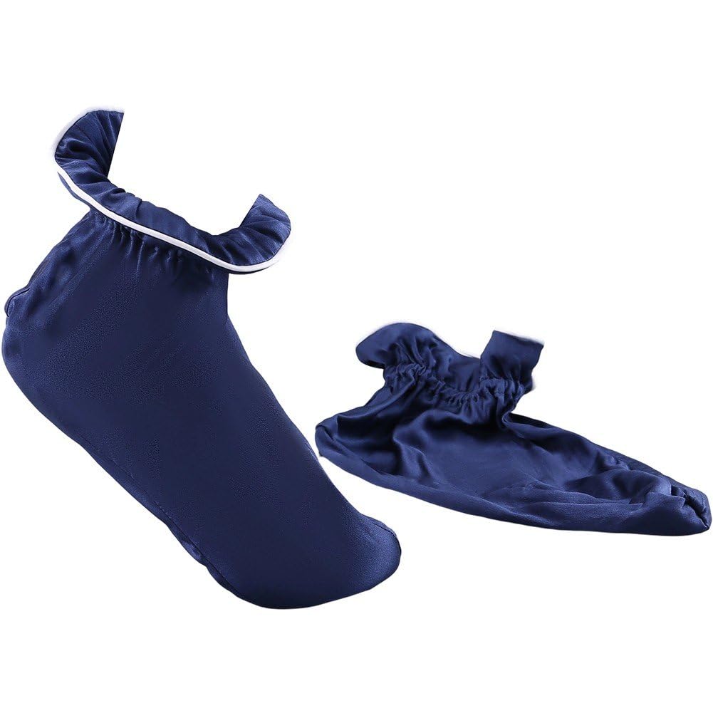 Sslvya Women's Ruffle Sleeping Socks, Comfortable Silk Sleep Sock Breathable Ankle Socks Comfort Foot Care Short Sock