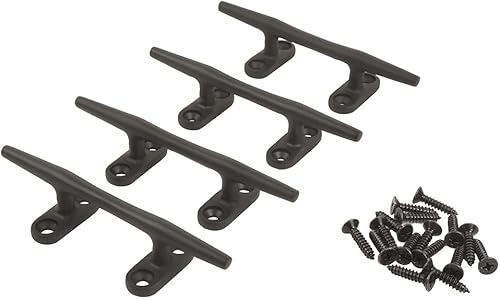 MIZUGIWA Boat Cleats 316 Stainless Steel Dock Cleats for Boat,4 Inch 5 Inch 6 Inch 8 Inch,Marine Cleats,Open Base Cleats,Rope Cleat with Fasteners