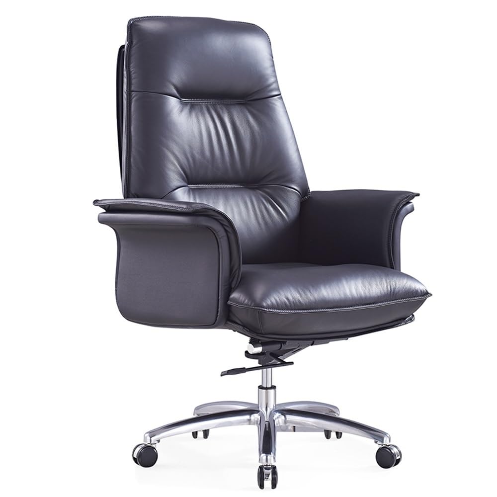 HTTGDGDH Big & Tall Executive Leather Office Chair With Lumbar Support - Heavy Duty Swivel Chair For Home & Office Use,