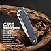 CJRB Folding Pocket Knife Ria(J1917), Small Tactical Knife with 0.1” 12C27 Blade and Micarta Handle for EDC Outdoor, Camping, Survival, Hunting, Fishing,Blue