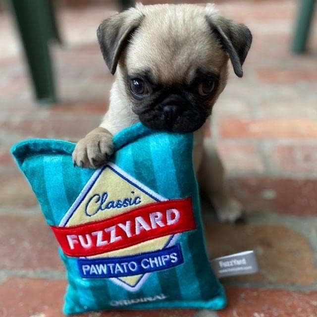 Miniatura 2 de Fuzzyard Juguetes para perros Foodie para jugar, peluche chirriante para todos los tamaños de raza (papas fritas Pawtato)
