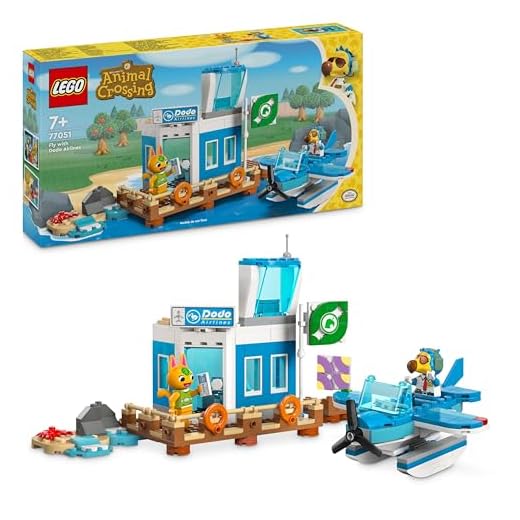 LEGO Animal Crossing Fly with Dodo Airlines Airport Playset, Plane Toy for 7 Plus Year Old Girls & Boys, with a Pilot Minifigure, Set Inspired by the Video Game Series, Birthday Gift for Kids 77051
