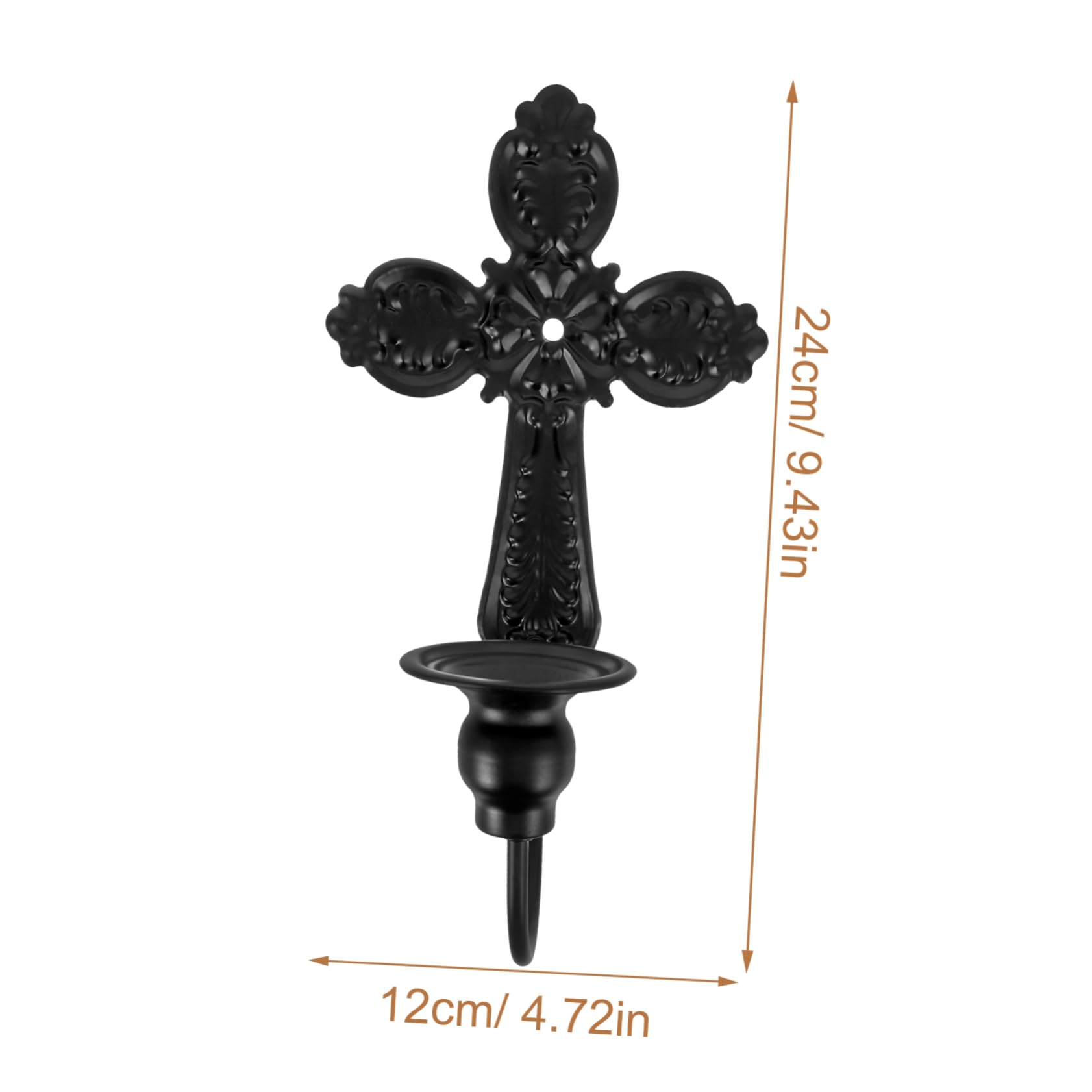 GALPADA 1 Set Candlestick Pared Lanterns Sconces Fluted Light Silver Scented Candle Fixture Ring Candle Warmer Lamp Swirl Metallic Coaster Plate Flicker Candle Wall Sconce Black