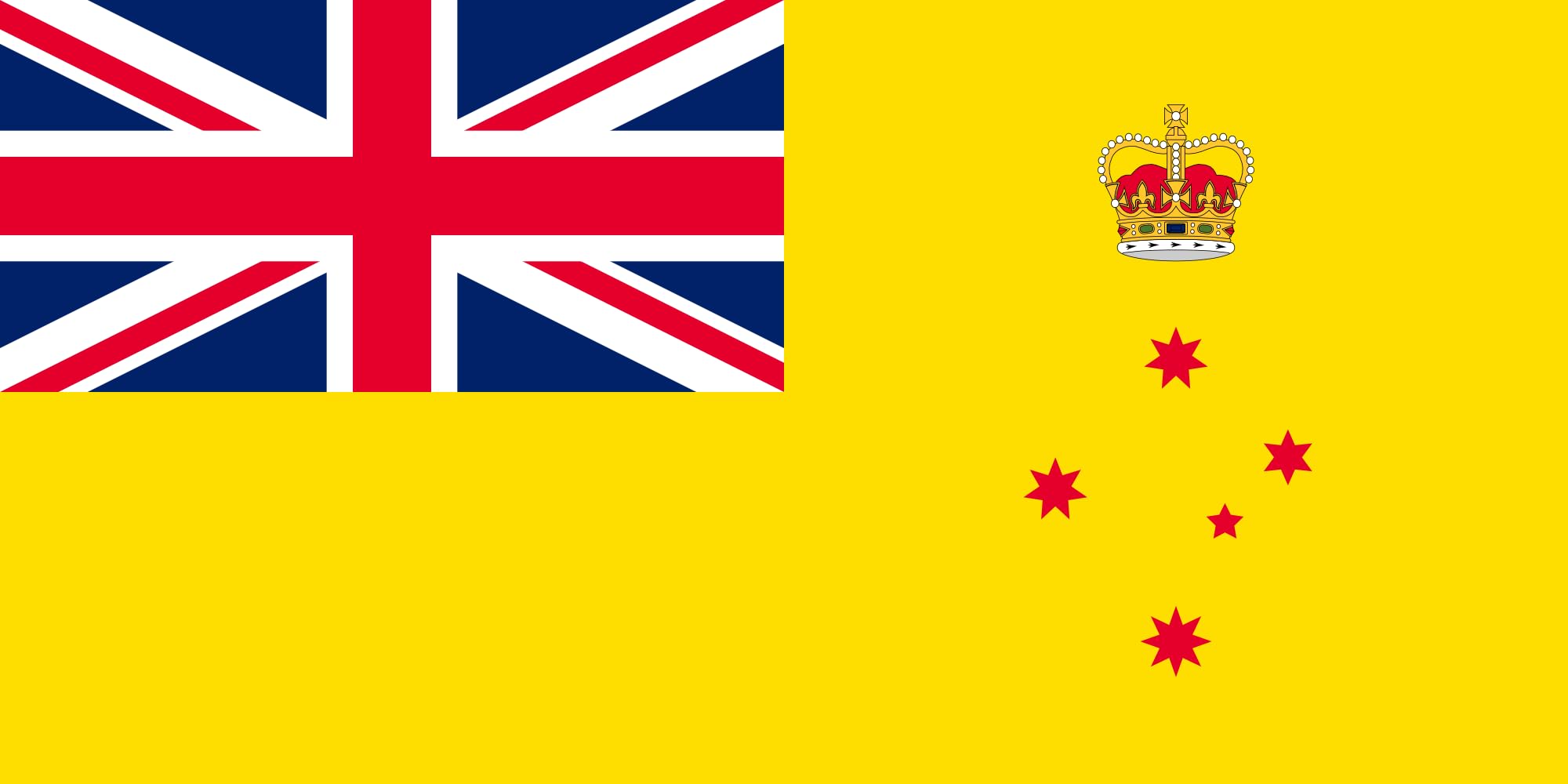 Drapeau Governor of Victoria en format paysage de 1.35m² pour jardin