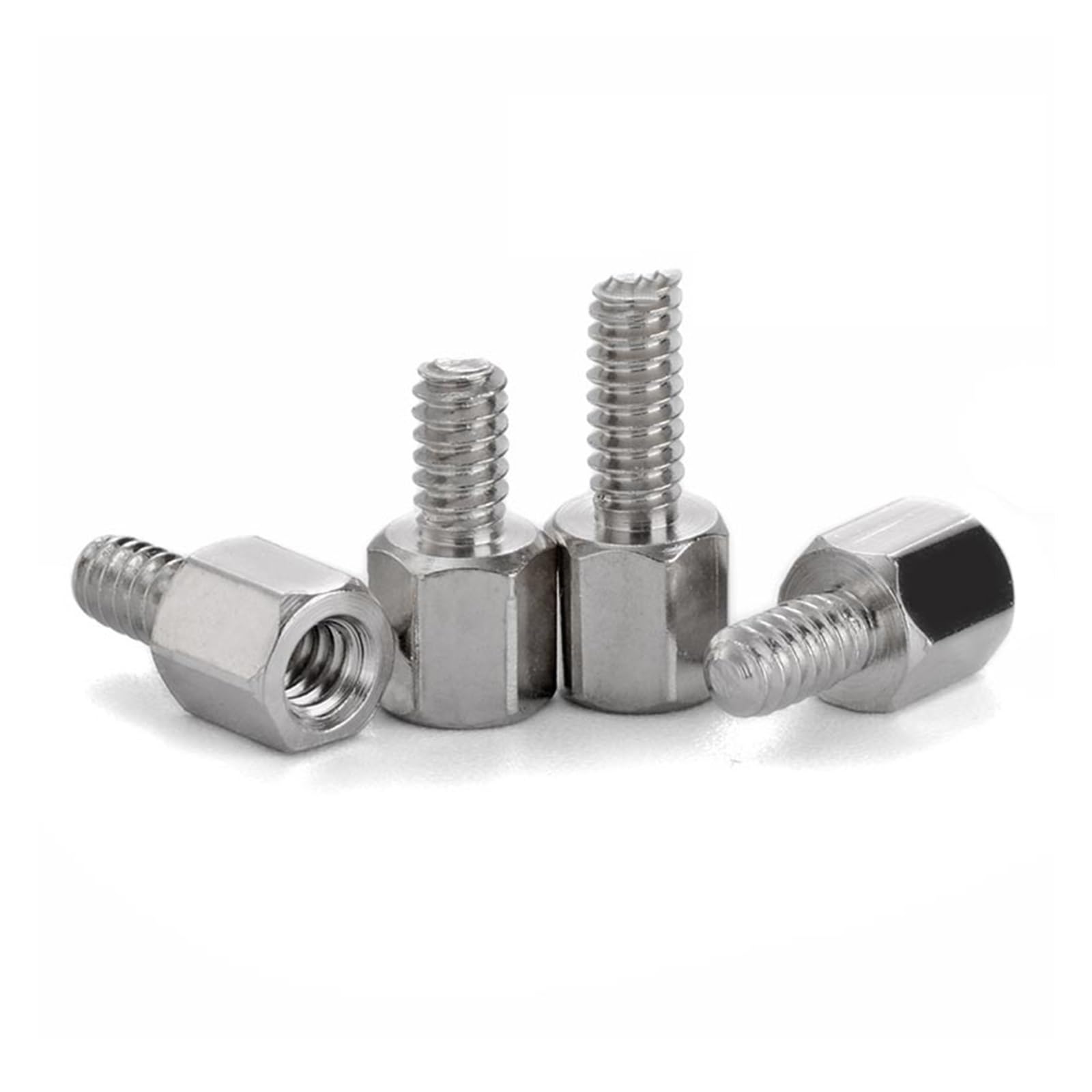 20 pz Ottone Nichelato Standoff 4#-40 * 5 + L Hex Standoff Maschio-Femmina Spacer Jackscrew for PCB Scheda Madre Porta VGA DVI(Outside Thread 5mm)